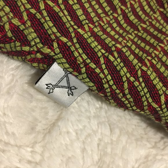 Elfarrow Faux Fur Red and Lime Long Honeycomb Reversible Neck Warmer - Picture 11 of 12